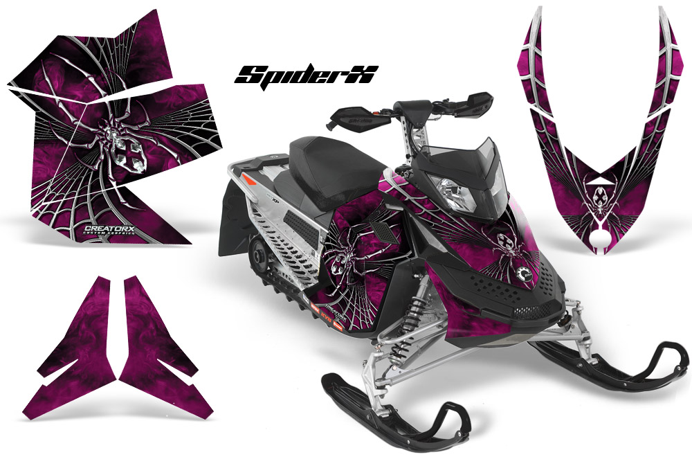 Skidoo REV XP Graphics Kit SpiderX Pink